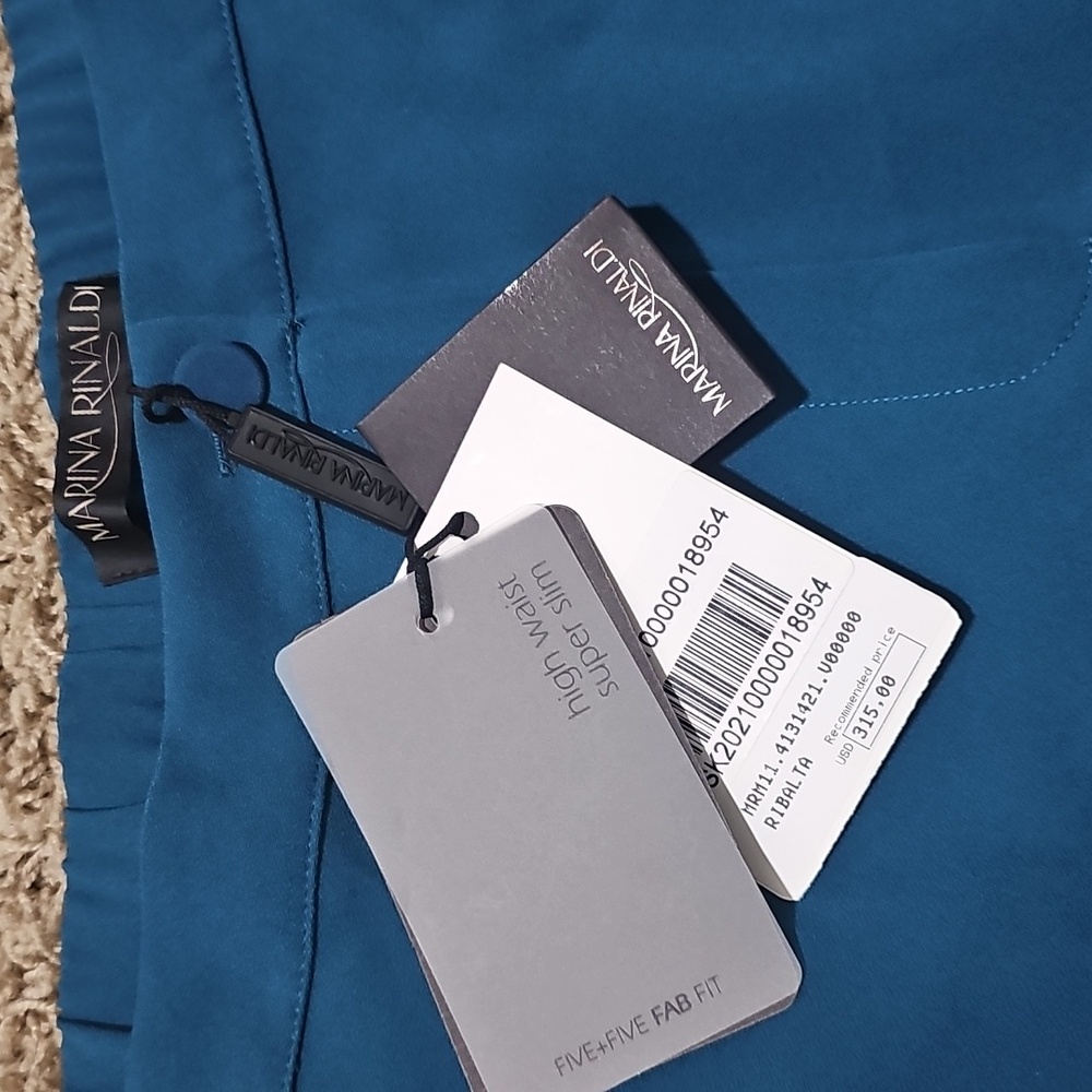 NWT Marina Rinaldi Dress Pants High Waist Super Slim 14 Slacks Ribalta - Picture 2 of 7